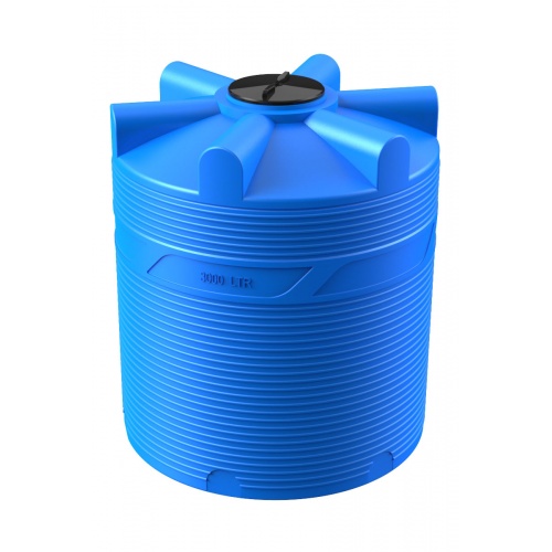 Емкость цилиндрическая V-3000 (голубой) Polimer Group купить в интернет магазине Санрай73