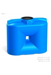 Емкость 500 литров прямоугольная (голубой) Polimer Group S-500
