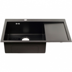 Мойка для кухни MELANA ProfLine D7851HB-L 3,0/200 врезная прямоугольная ГРАФИТ левая
