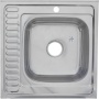 Мойка для кухни MELANA 6060 R 0,8/180 накладная правая с сифоном 006/2 R