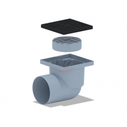 Трап горизонтальный 110 (150х150)  чугун решетка СУХОЙ TQ1116 Ани Пласт