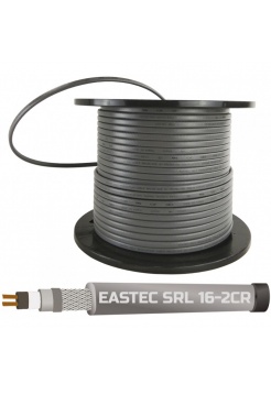 Греющий кабель EASTEC SRL 16-2 CR , M=16W (200м/рул.) с оплёткой