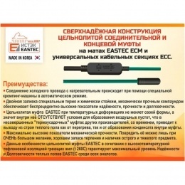 Комплект теплого пола на сетке EASTEC ECM-8,0м²