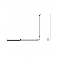 Карниз для ванны угловой хром ZALEL (БЛИСТЕР) 0,90х0,90х0,90