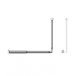 Карниз для ванны угловой хром ZALEL (БЛИСТЕР) 0,90х0,90х0,90