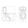 Унитаз-компакт Santek Алькор 1WH302140  белый с диагональным выпуском, антивсплеск,сиденье дюропласт