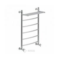 Полотенцесушитель 80/40 НИКА ARC ЛД ВП водяной нижнее подключение, с полочкой