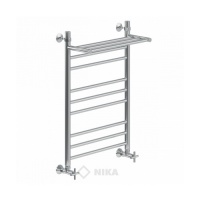 Полотенцесушитель 80/50 НИКА CLASSIC ЛП (г2) ВП водяной нижнее подключение, с полочкой
