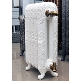 Радиатор чугунный Iron Lion Pion 400 14 секций, белый + узор золото