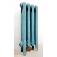 Радиатор чугунный Радимакс Loft 500 4 секции, бирюза матовый + патина сливочный