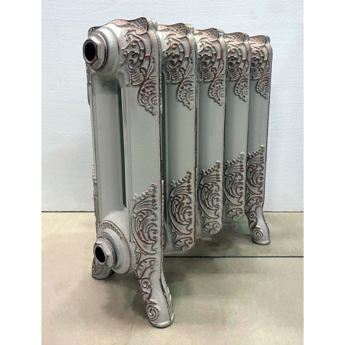 Радиатор чугунный РАДИМАКС WINDSOR 350 5 секц RAL 9001 матовый+бронза/ бок 3/4 купить в интернет магазине Санрай73