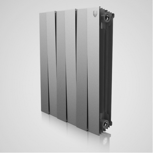Радиаторы биметалл RT PianoForte 500/100/6 секц Silver Satin(серебристый) купить в интернет магазине Санрай73