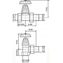 Вентиль угловой верхний Радимакс Retro Style RS 217 A 3/4" латунный
