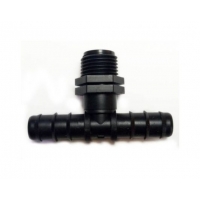 Тройник трубка 16мм х 1/2" нар Green Helper