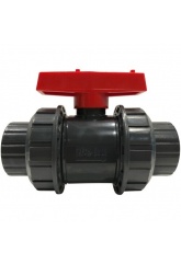 Кран шаровый ПВХ Aquaviva с муфтовым окончанием 40mm