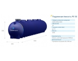 Емкость 50000 литров подземно-надземная Tingerplast, синяя PE 50