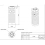 Емкость 500 литров цилиндрическая узкая (голубой) Polimer Group N 500