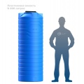 Емкость цилиндрическая узкая N 600 литров (голубой) Polimer Group