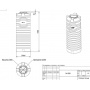 Емкость 600 литров цилиндрическая узкая (голубой) Polimer Group N 600