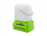 LED-фонарь (светильник) Greenworks G24LA500, 24V, макс. 500 лм, 1хUSB-C, 1xUSB-A, скоба, без АКБ и ЗУ (3501007)