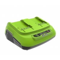 Быстрое зарядное устройство для 2-х аккумуляторов Greenworks Арт. 2938807,40V