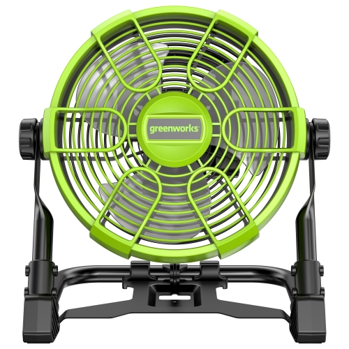 Вентилятор с гибридным питанием Greenworks G24FAN, 24V /110-240V, 254 мм, 6,7-14,2 м3/мин, макс. 852 м3/час, без АКБ и ЗУ (3503407) купить в интернет магазине Санрай73