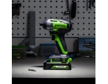 Винтоверт ударный Greenworks GD24ID3, 24V, бесщеточная,HEX 1/4, 300Нм,3 режима, без АКБ и ЗУ (3802807)