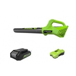 Воздуходувка аккумуляторная Greenworks Арт. 2404807UA, 24V, c 1хАКБ 2Ач и ЗУ