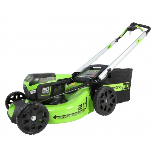 Газонокосилка аккумуляторная Greenworks Арт. 2514307UB, 60V, 51 см, самоходная, бесщеточная, c 1хАКБ 4Ач и ЗУ купить в интернет магазине Санрай73