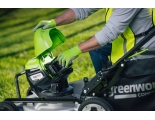 Газонокосилка аккумуляторная Greenworks Арт. 2519407, 82V, 56см, с алюминиевой декой, самоходная, бесщеточная, без АКБ и ЗУ