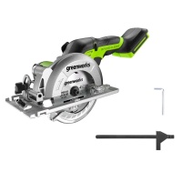 Дисковая мини пила Greenworks G24MCS, 24V, бесщеточная, 120x9,5мм, 6500 об/мин, рез 39мм, без АКБ и ЗУ (1501207)