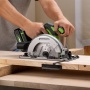 Дисковая пила Greenworks GD24CS165, 24 V, бесщеточная, 165х20мм, 4800 об/мин, рез 57мм, без АКБ и ЗУ (1501607)