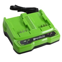 Зарядное устройство Greenworks G24X2UC2 для 2-х АКБ, 24V, 2А