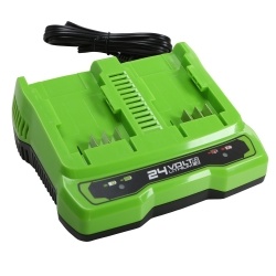 Зарядное устройство Greenworks G24X2UC2 для 2-х АКБ, 24V, 2А
