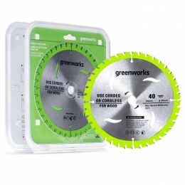 Диск пильный Greenworks 184x20 мм, 40T, по дереву для дисковой пилы (2943307)
