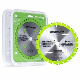 Диск пильный Greenworks 184x20 мм, 24T, по дереву для дисковой пилы (2943407)