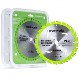 Диск пильный Greenworks 165x1.6x20 мм, 24T, по дереву для дисковой пилы (2955707)