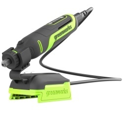 Гравер Greenworks G24RT, 24V, бесщеточный, 2,4/3,2мм, 6500–35000 об/мин, оснастка 52 шт, без АКБ и ЗУ, сумка (3200807)