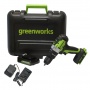 Дрель-шуруповерт ударная Greenworks GD24DD60, 24V, бесщеточная, 60Нм, c 1хАКБ 2Ач и ЗУ 2А, в кейсе (3704107UA)