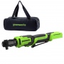 Гайковерт-трещотка Greenworks GD24RW, 24V, бесщеточная, 1/2", 80Нм, редуктор 70 мм, без АКБ и ЗУ с сумкой (3804007)