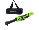 Гайковерт-трещотка Greenworks GD24RWX удлиненная, 24V, бесщеточная, 1/2", 80Нм, редуктор 170 мм, без АКБ и ЗУ с сумкой (3804207)