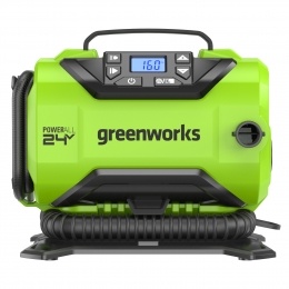 Компрессор автомобильный Greenworks ACG301, 24V / 12V, макс. 11 бар, 420 л/мин, без АКБ и ЗУ (3400807)
