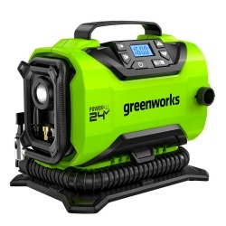 Компрессор автомобильный Greenworks ACG301, 24V / 12V, макс. 11 бар, 420 л/мин, без АКБ и ЗУ (3400807)