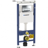 Инсталляция GEBERIT Duofix Платтенбау (UP100) Delta 51 для подвесного унитаза, хром глянцевый