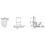 Унитаз-компакт Vitra Zentrum Open-back 9012B003-7204 с сиденье микролифт