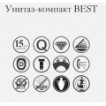 Унитаз-компакт Sanita BEST LUXE SL DM, прямой выпуск, дюро м/лифт