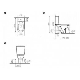 Унитаз-компакт Vitra Form300 9729B003-7200 с горизонтальным выпуском с сиденьем микролифт