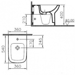 Биде напольное Vitra S20 5509B003-0288 белое