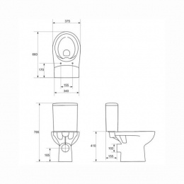 Унитаз-компакт Cersanit Nature New Clean ON с сиденьем микролифт