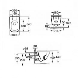 Унитаз подвесной GAP Roca 7346477000